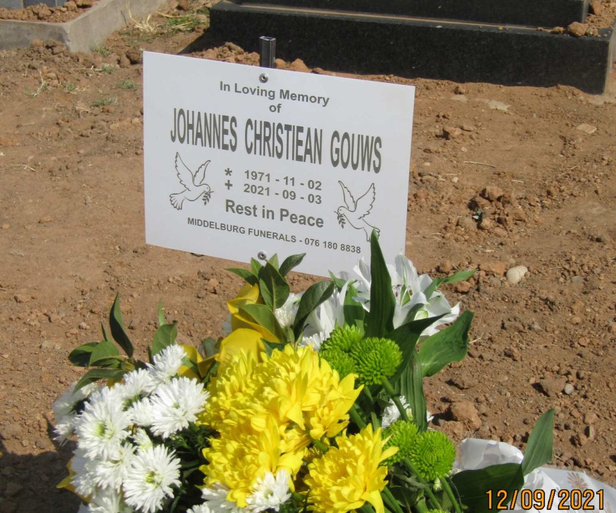 GOUWS Johannes Christiean 1971-2021