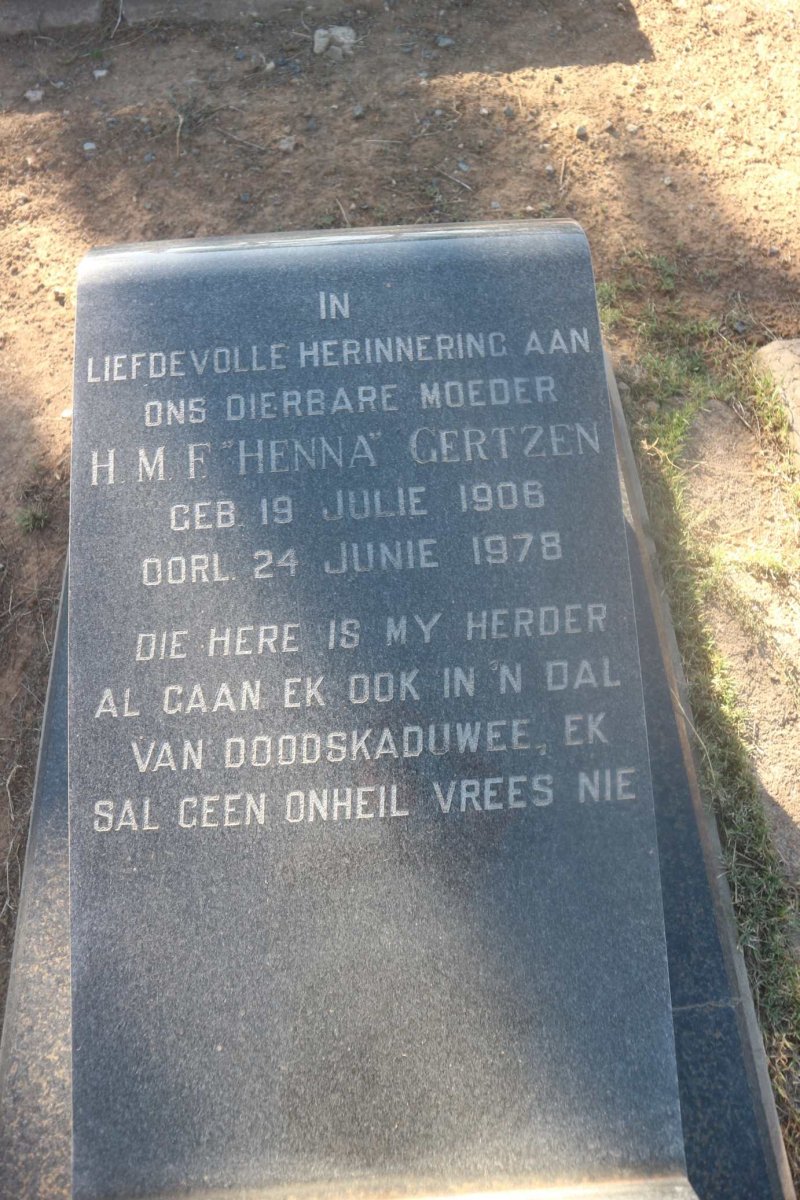 GERTZEN H.M.F. 1906-1978