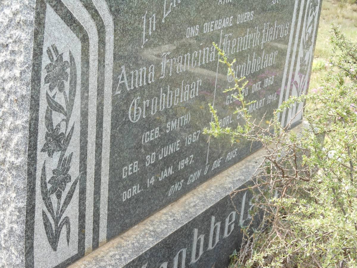 GROBBELAAR Hendrik Petrus 1863-1940 &amp; Anna Francina SMITH 1867-1947