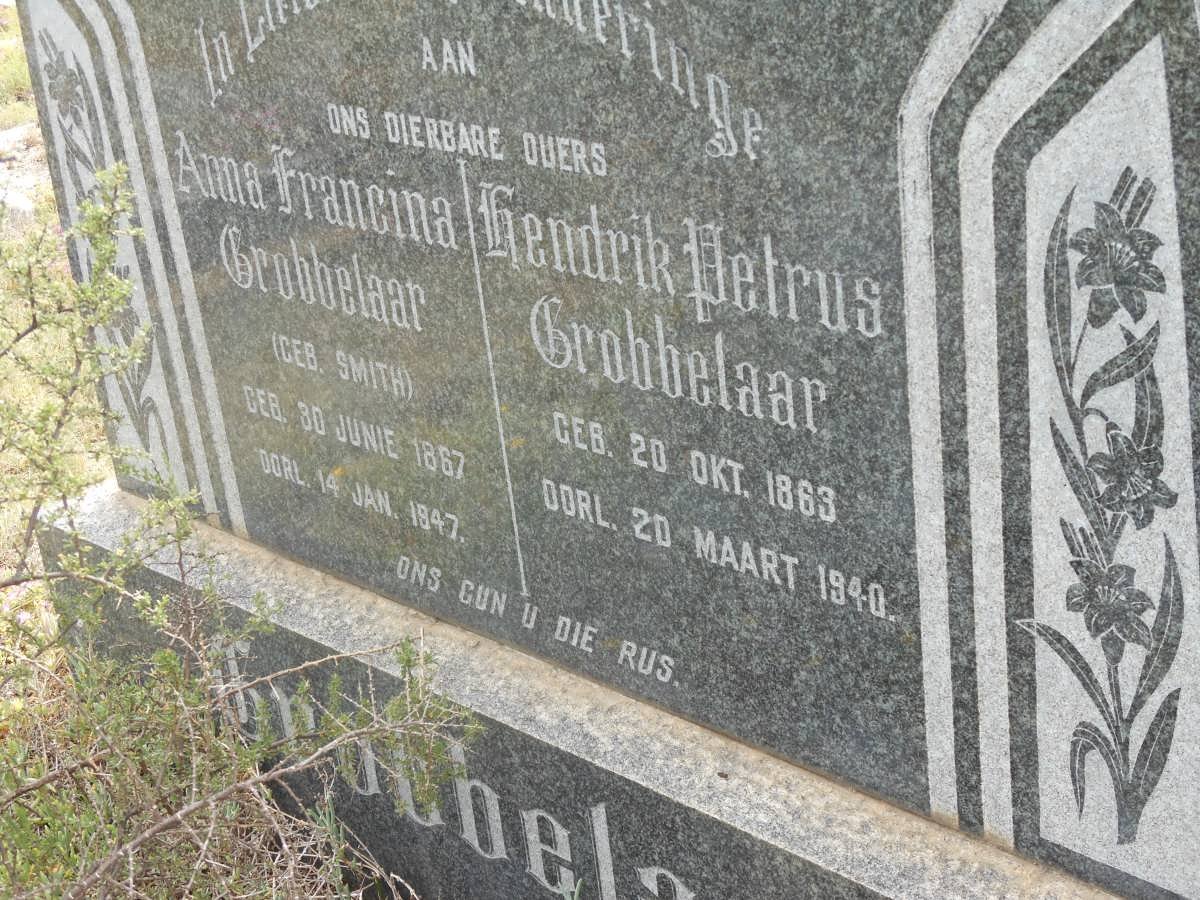 GROBBELAAR Frederik Petrus 1863-1940 &amp; Anna Francina SMITH 1867-1947