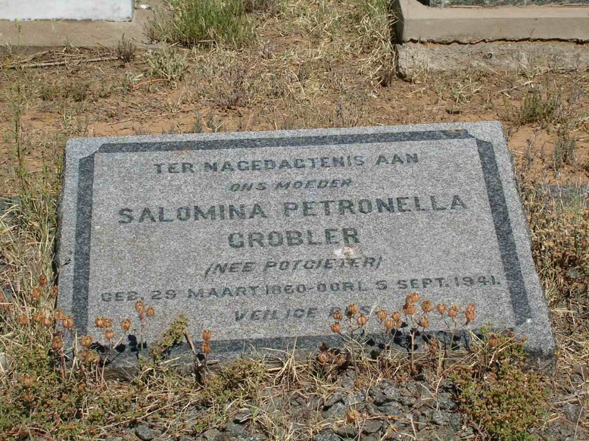 GROBLER Salomina Petronella nee POTGIETER 1860-1941