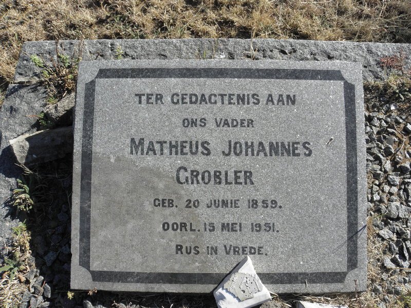 GROBLER Matheus Johannes 1859-1951
