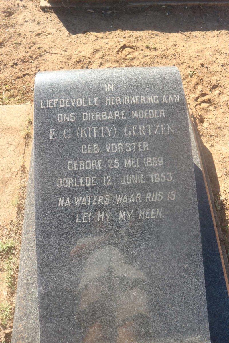 GERTZEN E.C. nee VORSTER 1869-1953