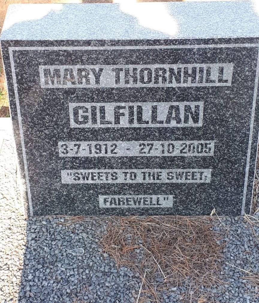 GILFILLAN Mary Thornhill 1912-2005