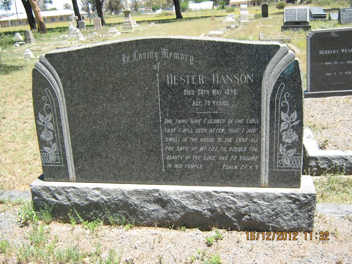 HANSON Hester -1945