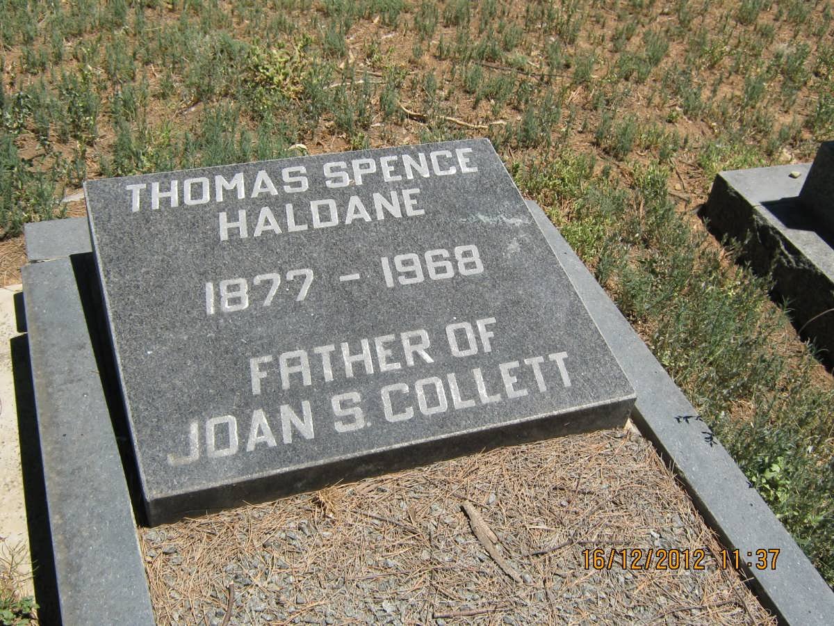 HALDANE Thomas Spence 1877-1968