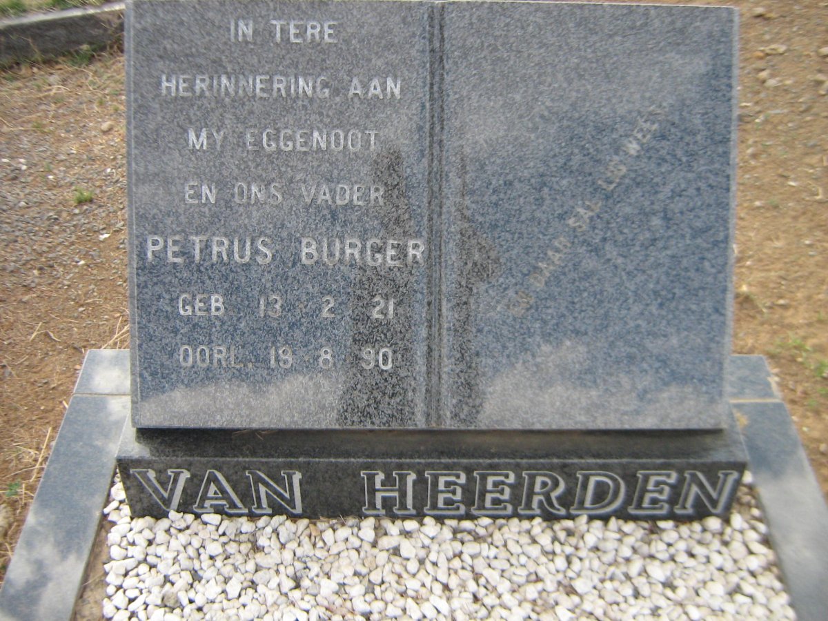 HEERDEN Petrus Burger, van 1921-1990