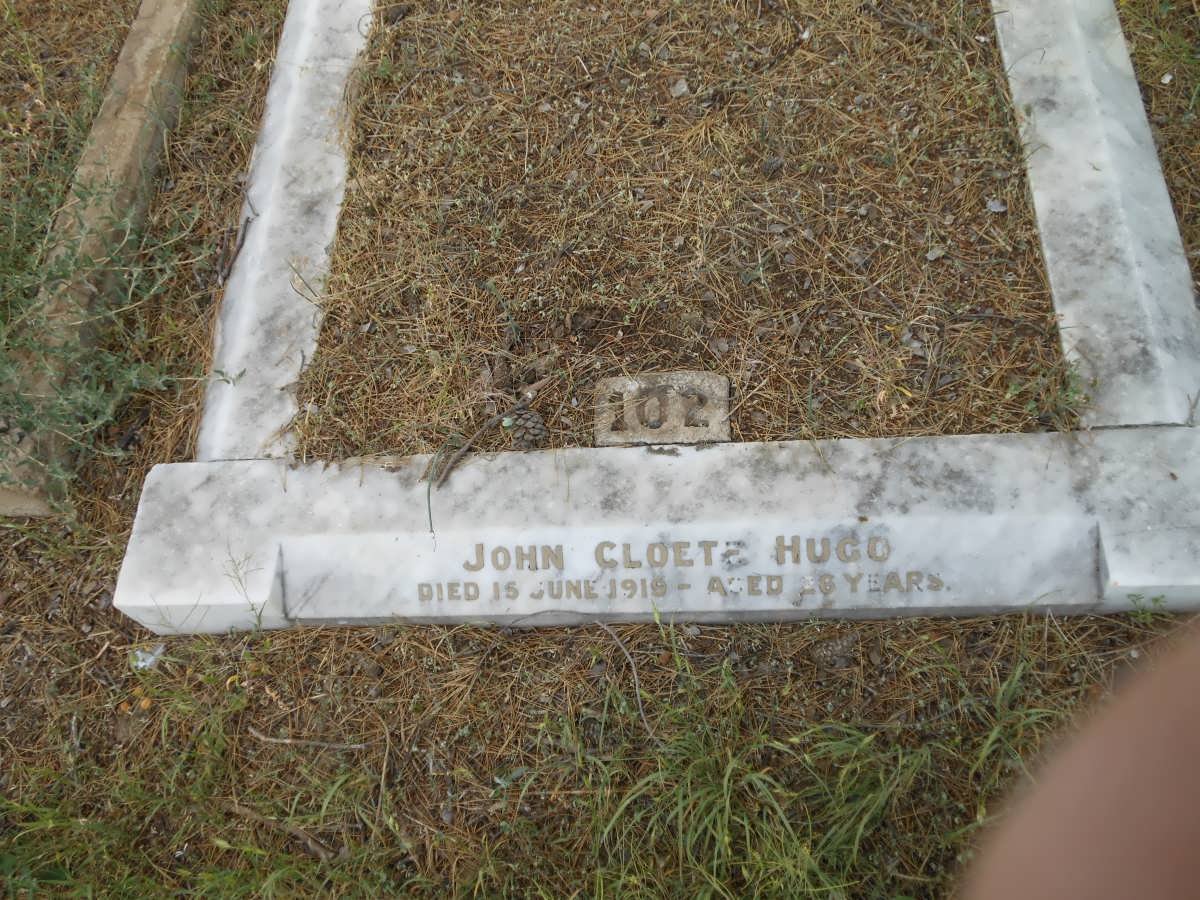 HUGO John Cloete -1919