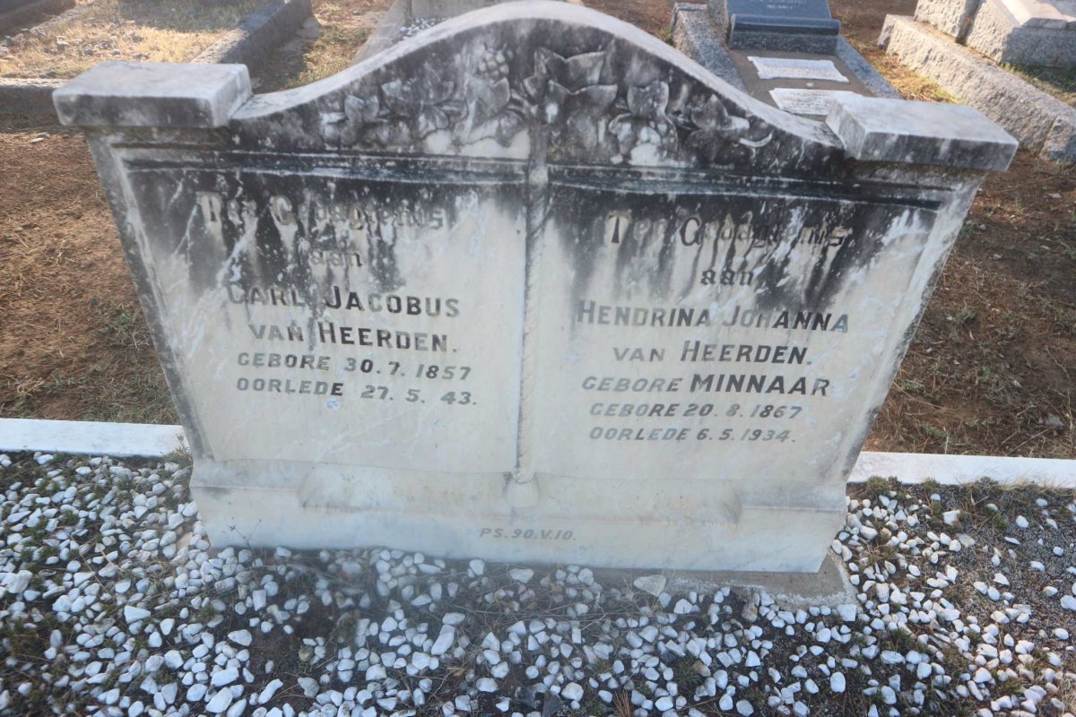 HEERDEN Carl Jacobus, van 1857-1943 &amp; Hendrina Johanna MINNAAR 1867-1934