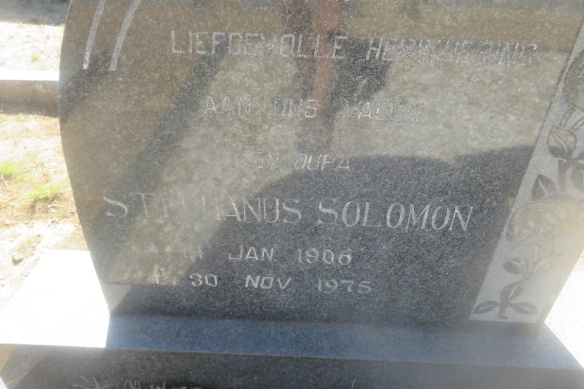 HANSEN Stephanus Solomon 1906-1975 &amp; Dorothea Maria 1907-1974