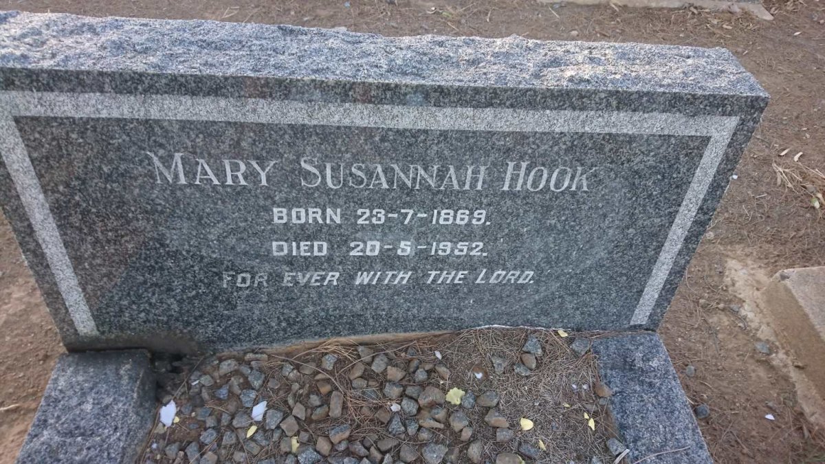 HOOK Mary Susannah 1869-1952
