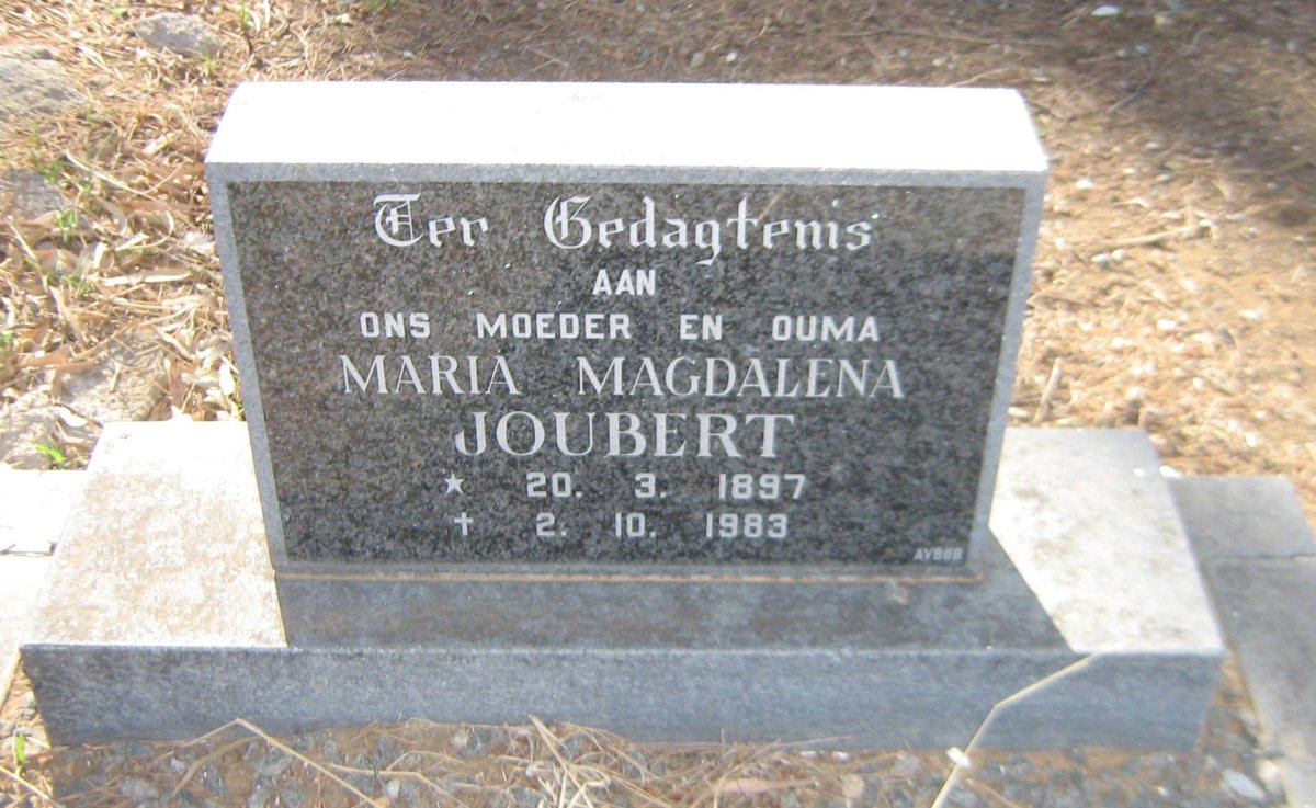 JOUBERT Maria Magdalena 1897-1983