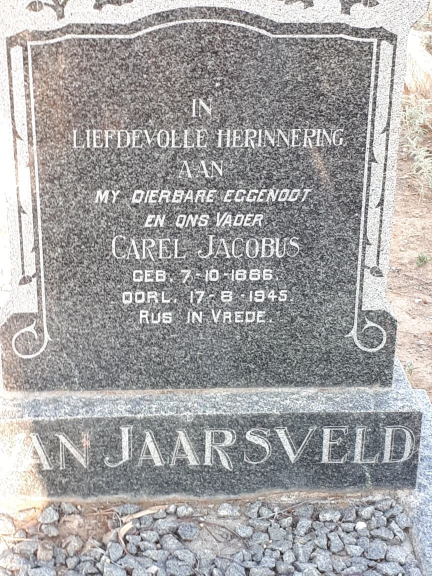 JAARSVELD Carel Jacobus, van 1886-1945