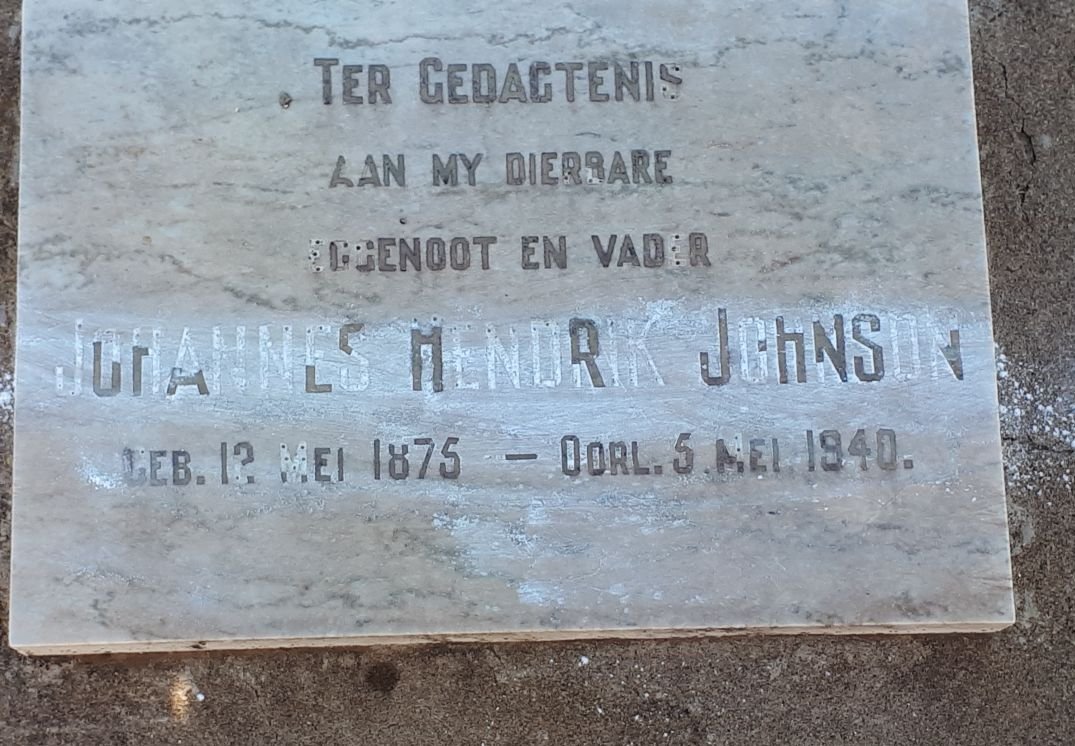 JOHNSON Johannes Hendrik 1875-1940