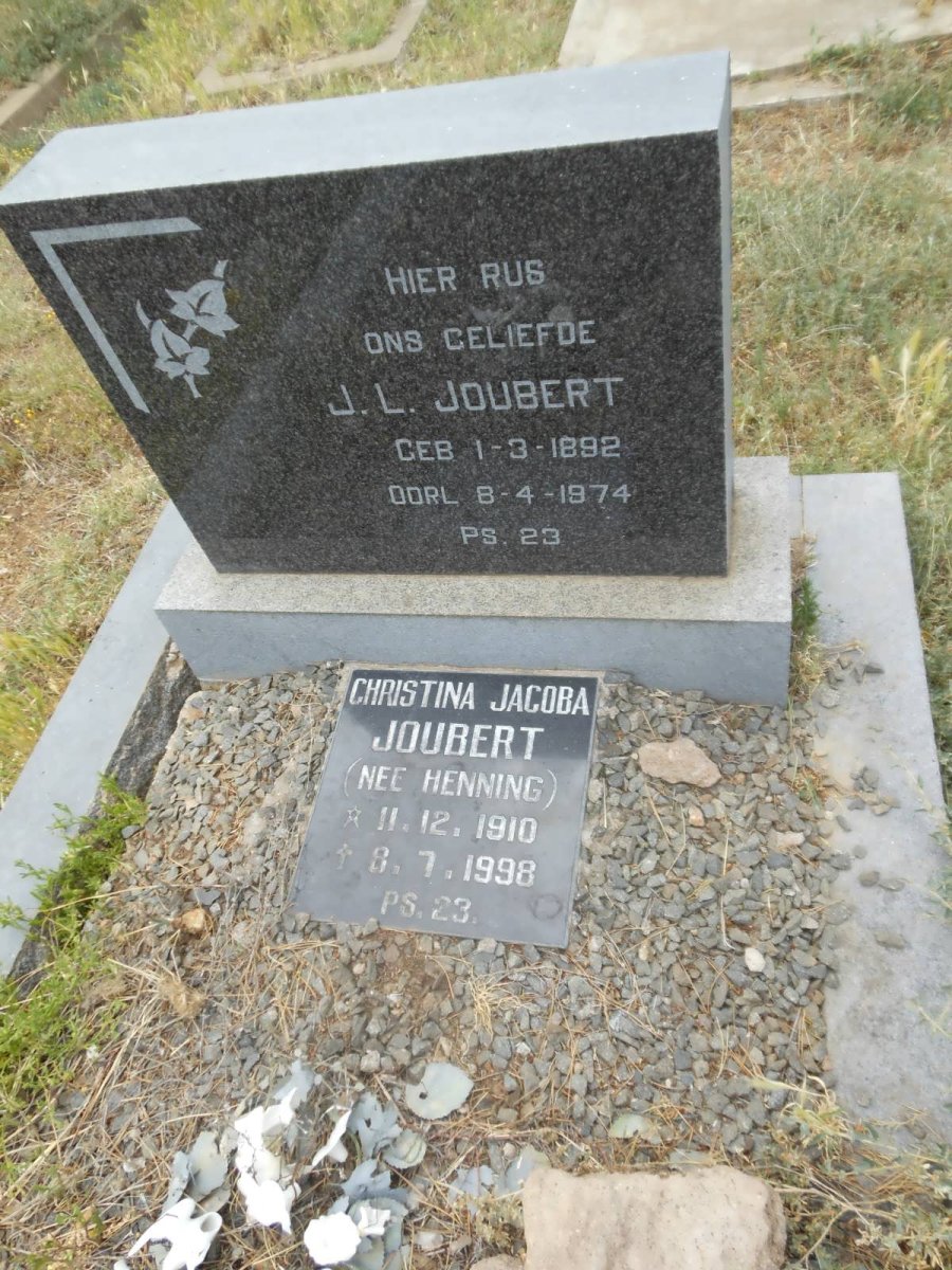 JOUBERT J.L. 1892-1974 &amp; Christina Jacoba HENNING 1910-1998