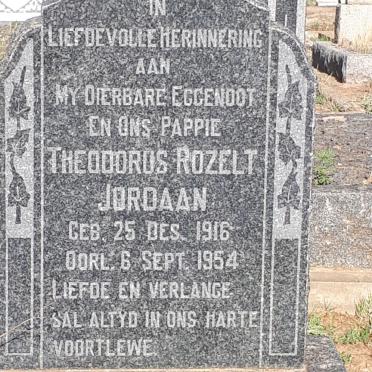 JORDAAN Theodorus Rozelt 1916-1954