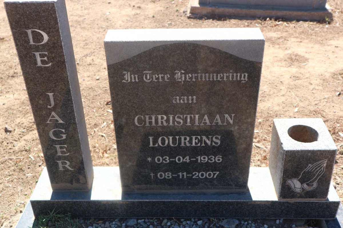JAGER Christiaan Louwrens, de 1936-2007
