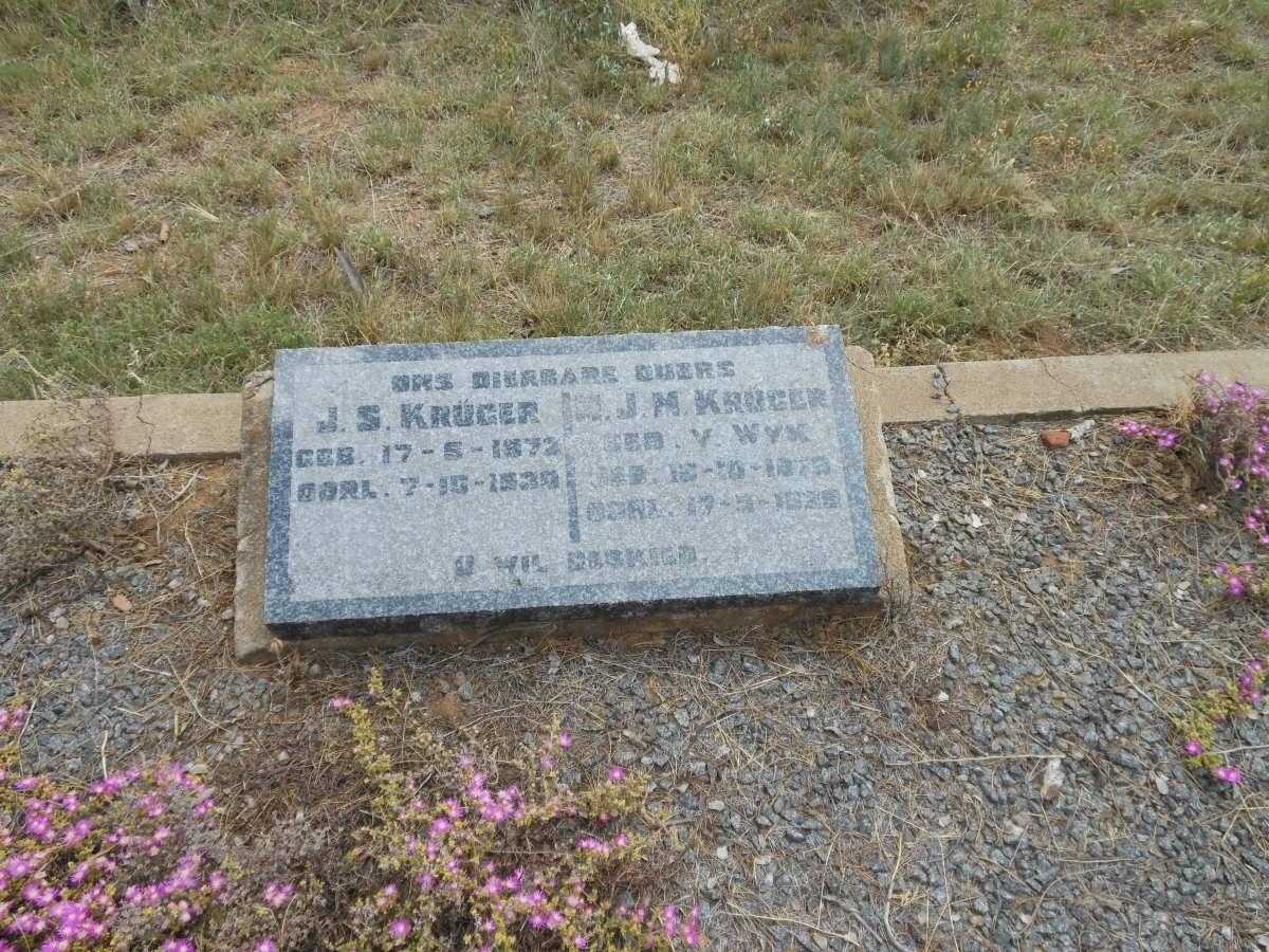 KRUGER J.S. 1872-1938 &amp; M.J.M. V. WYK 1879-1929