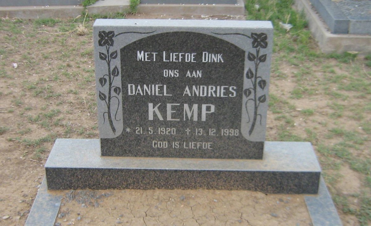 KEMP Daniël Andries 1920-1998