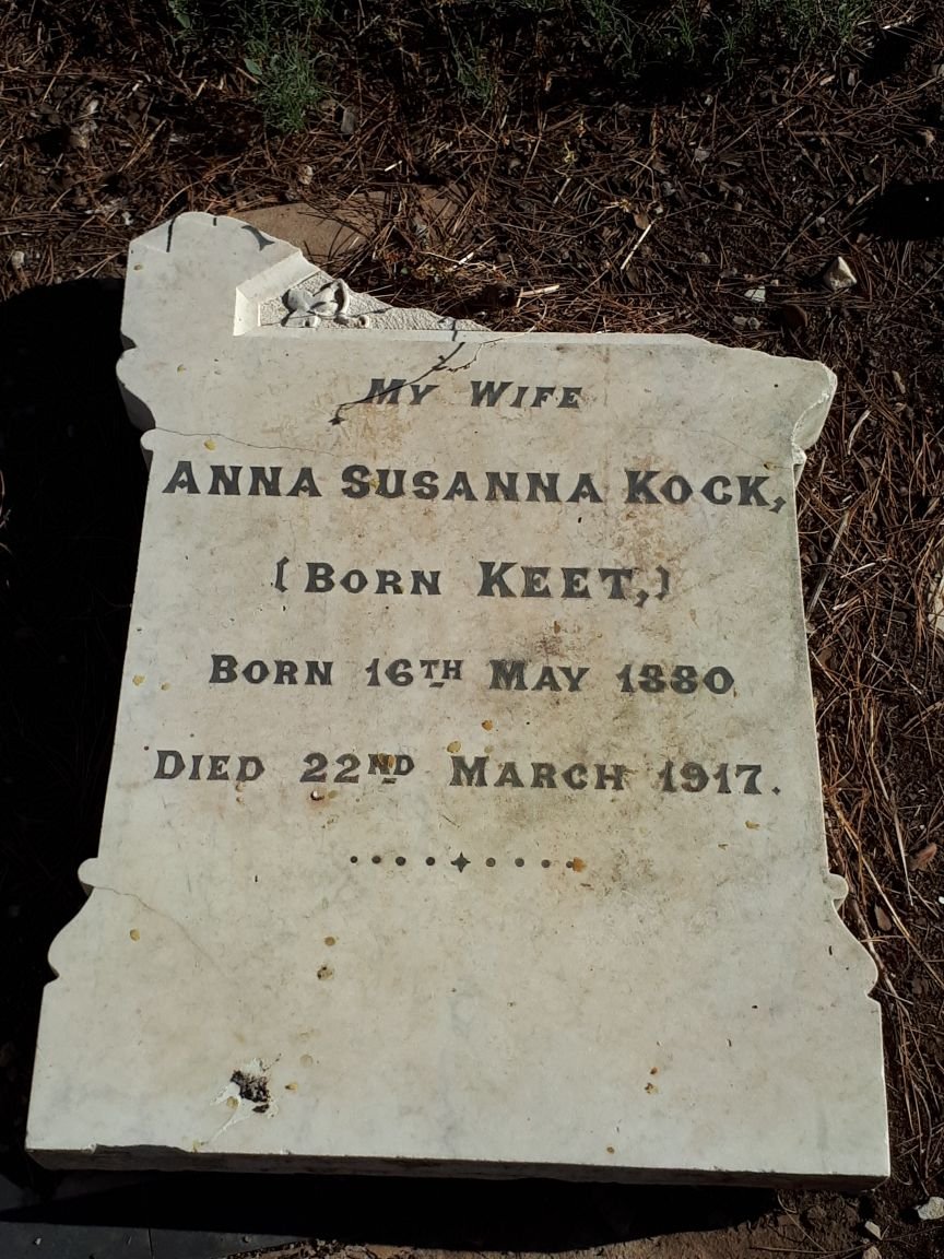KOCK Anna Susanna nee KEET 1880-1917