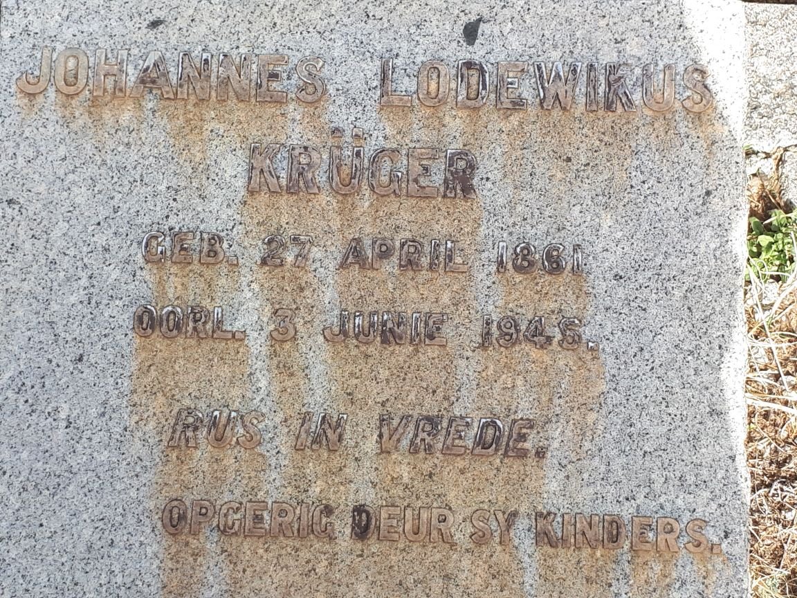 KRÜGER Johannes Lodewikus 1861-1945