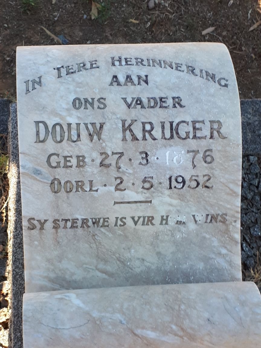 KRUGER Douw 1876-1952