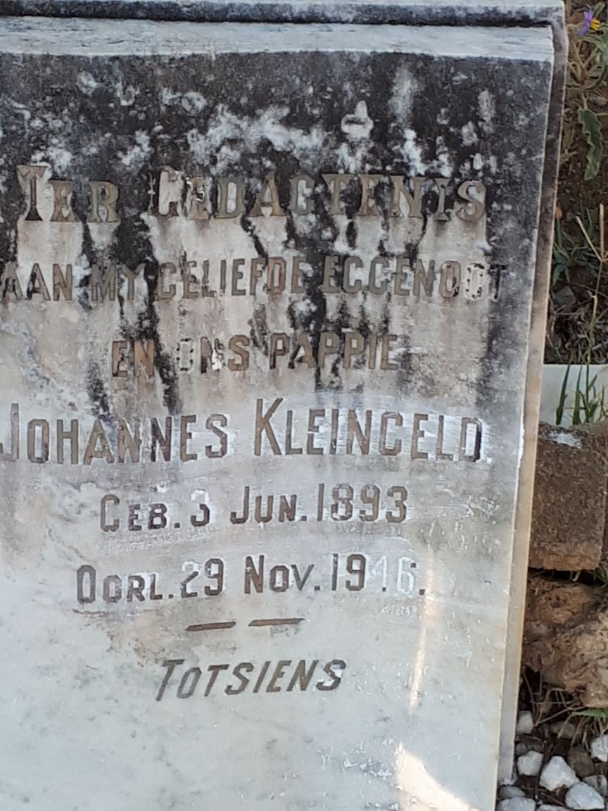 KLEINGELD Johannes 1893-1946