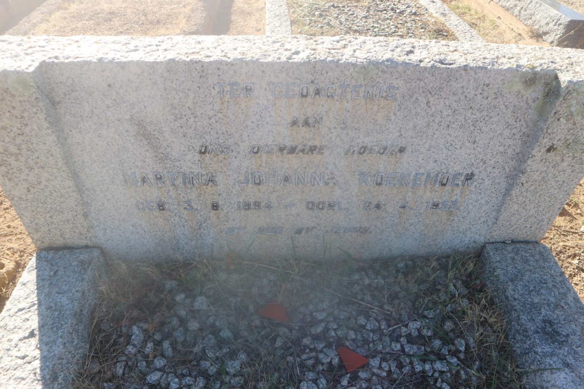 KOEKEMOER Martina Johanna 1894-1953