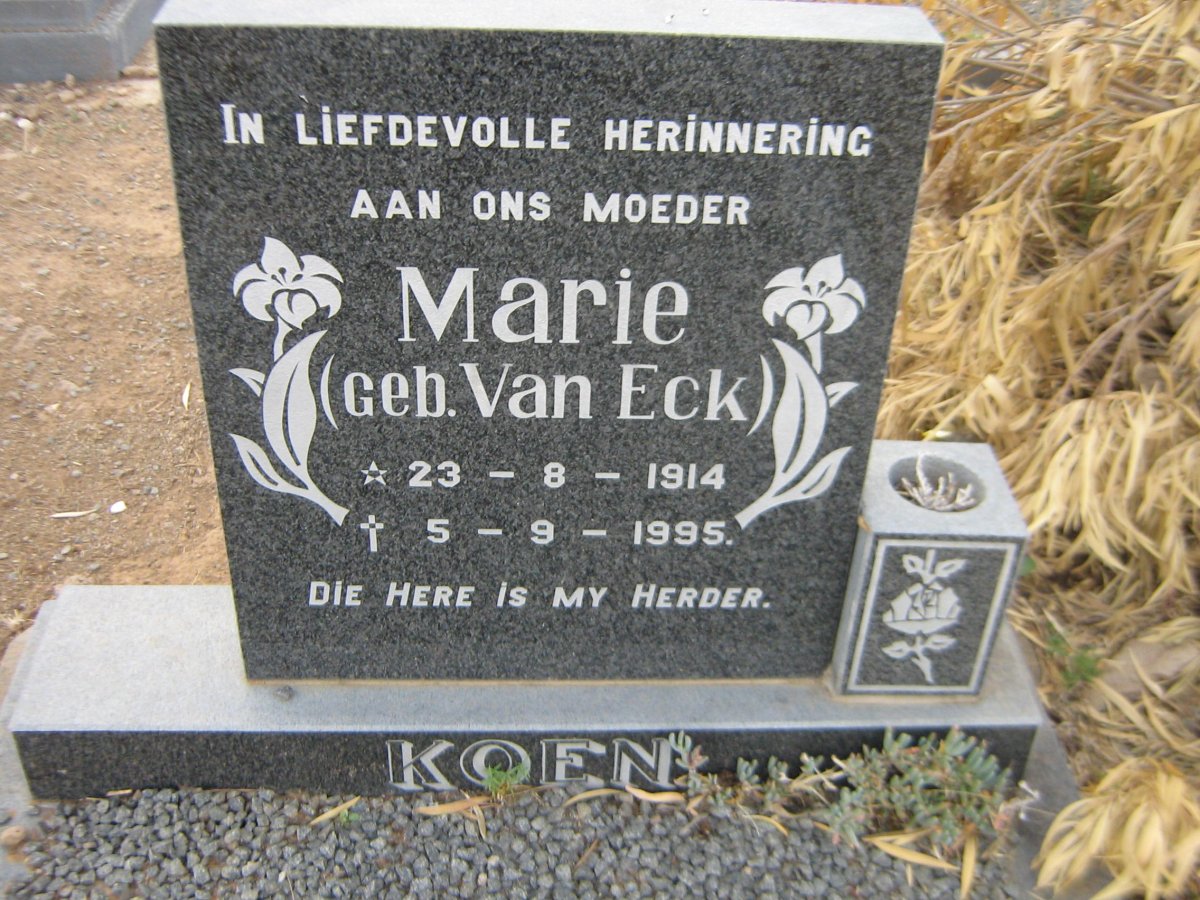 KOEN Marie nee VAN ECK 1914-1995