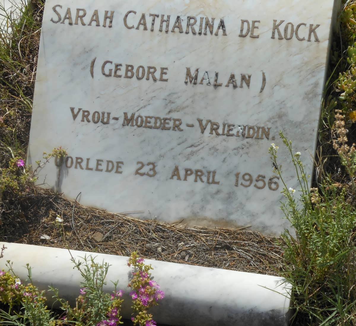 KOCK Sarah Catharina, de nee MALAN -1956
