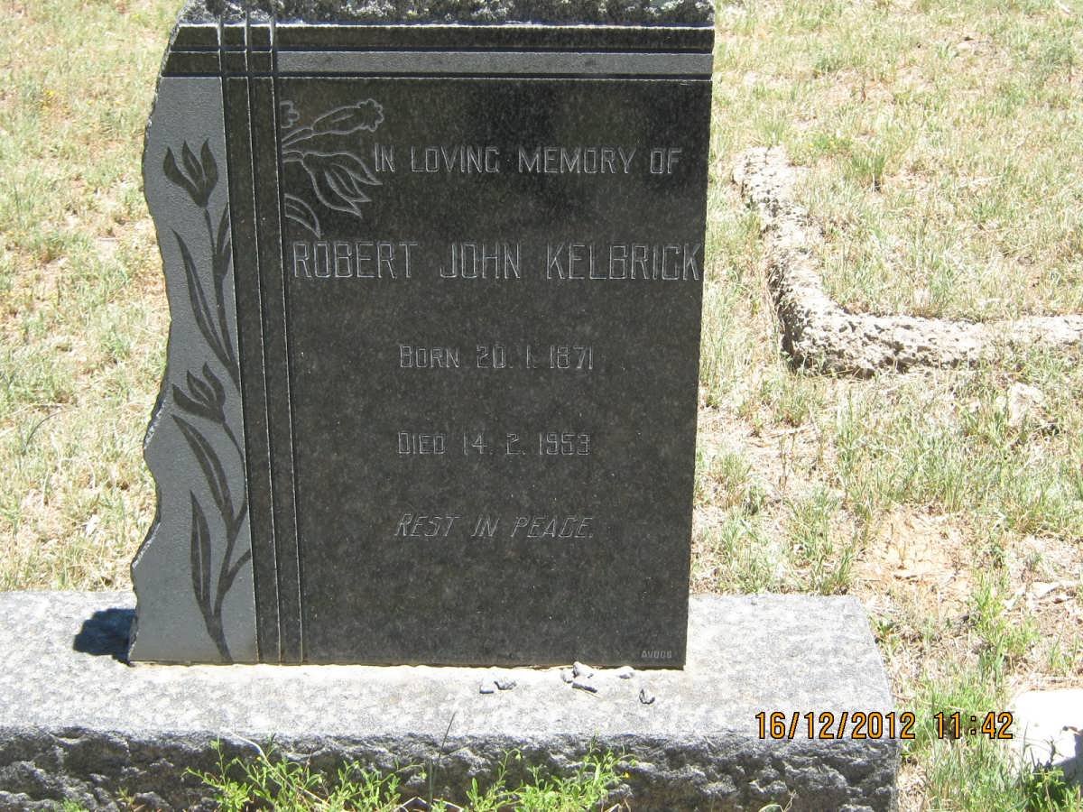 KELBRICK Robert John 1871-1953