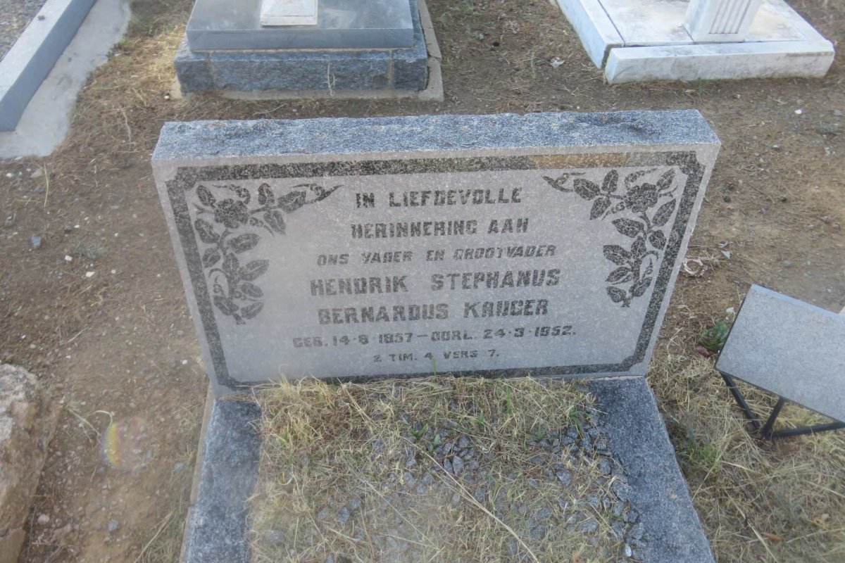 KRUGER Hendrik Stephanus Bernardus 1857-1952