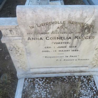 KRUGER Anna Cornelia nee VORSTER 1895-1938