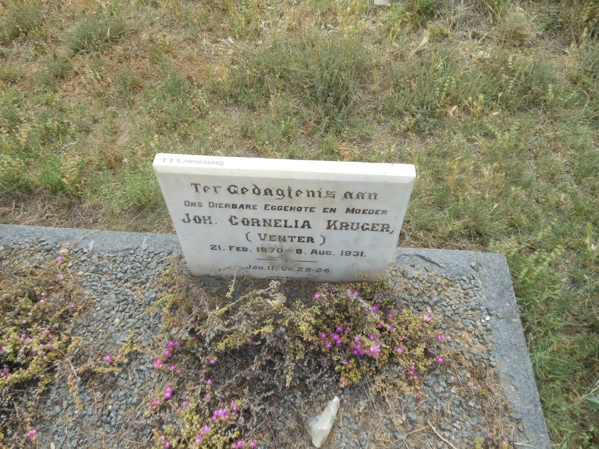 KRUGER Joh. Cornelia nee VENTER 1870-1931