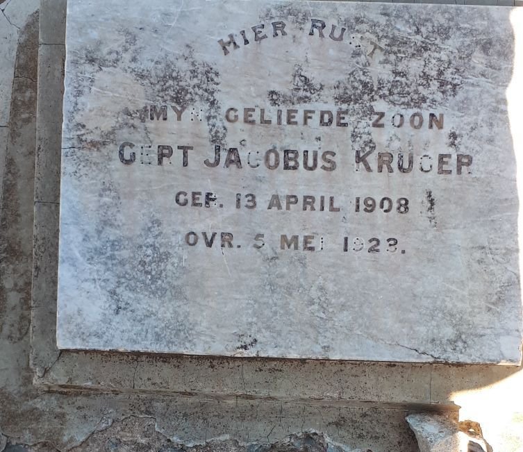 KRUGER Gert Jacobus 1908-1923