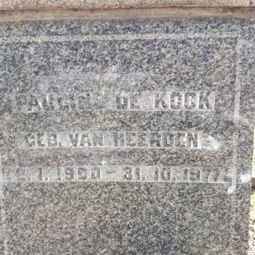 KOCK Pauline, de nee VAN HEERDEN 1900-1977