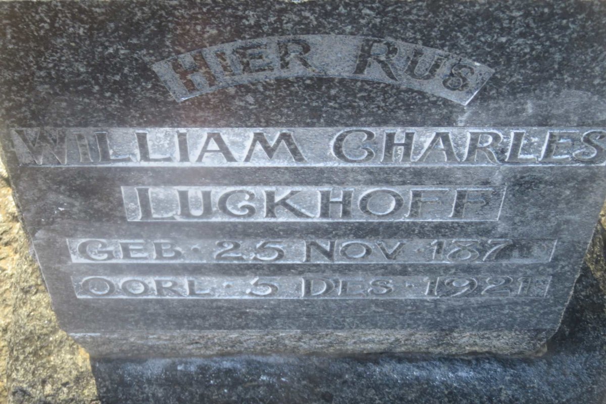 LUCKHOFF William Charles 187?-1921