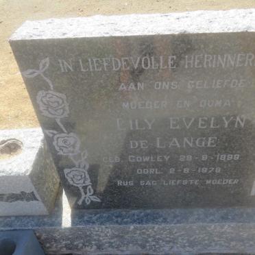 LANGE Lily Evelyn, de nee COWLEY 1899-1978