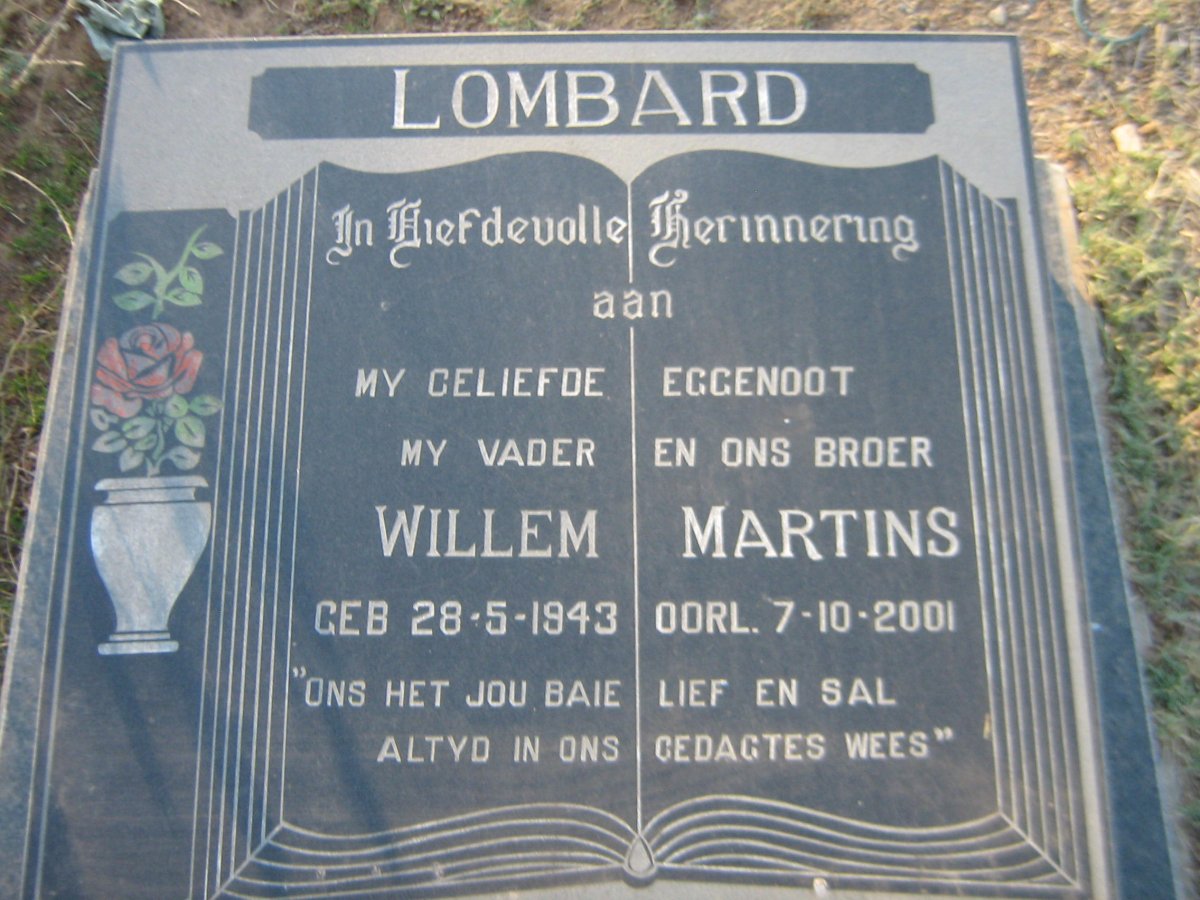 LOMBARD Willem Martins 1943-2001
