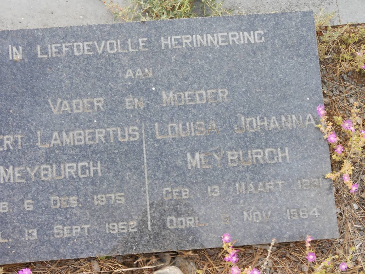 MEYBURGH Gert Lambertus 1875-1952 &amp; Louisa Johanna 1881-1964