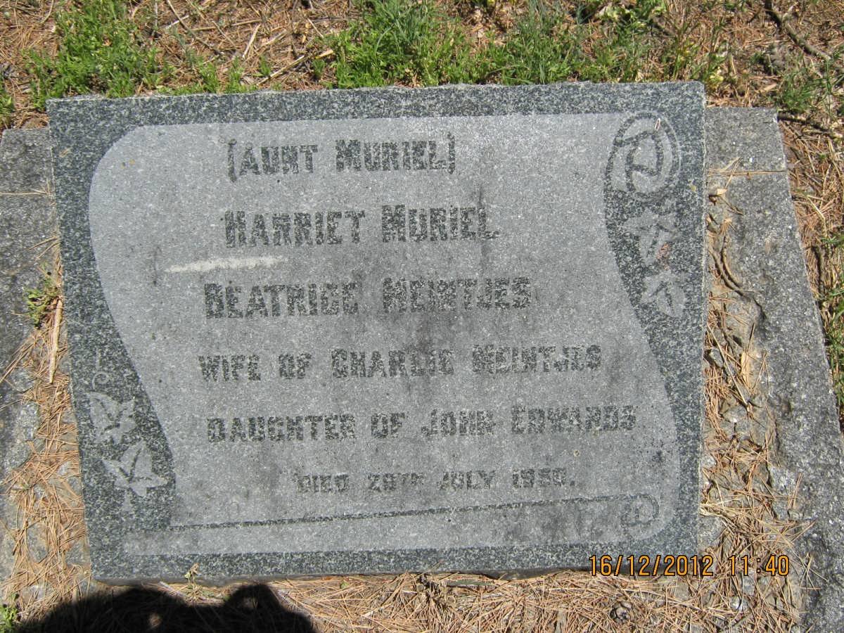 MEINTJES Harriet Muriel Beatrice nee EDWARDS -1950