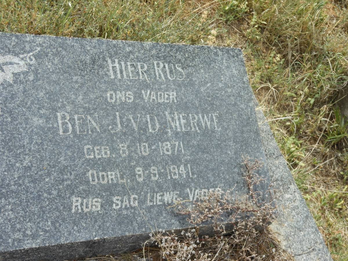 MERWE Ben J., v.d. 1871-1941
