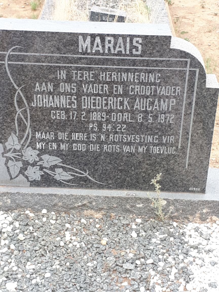 MARAIS Johannes Diederik Aucamp 1889-1972