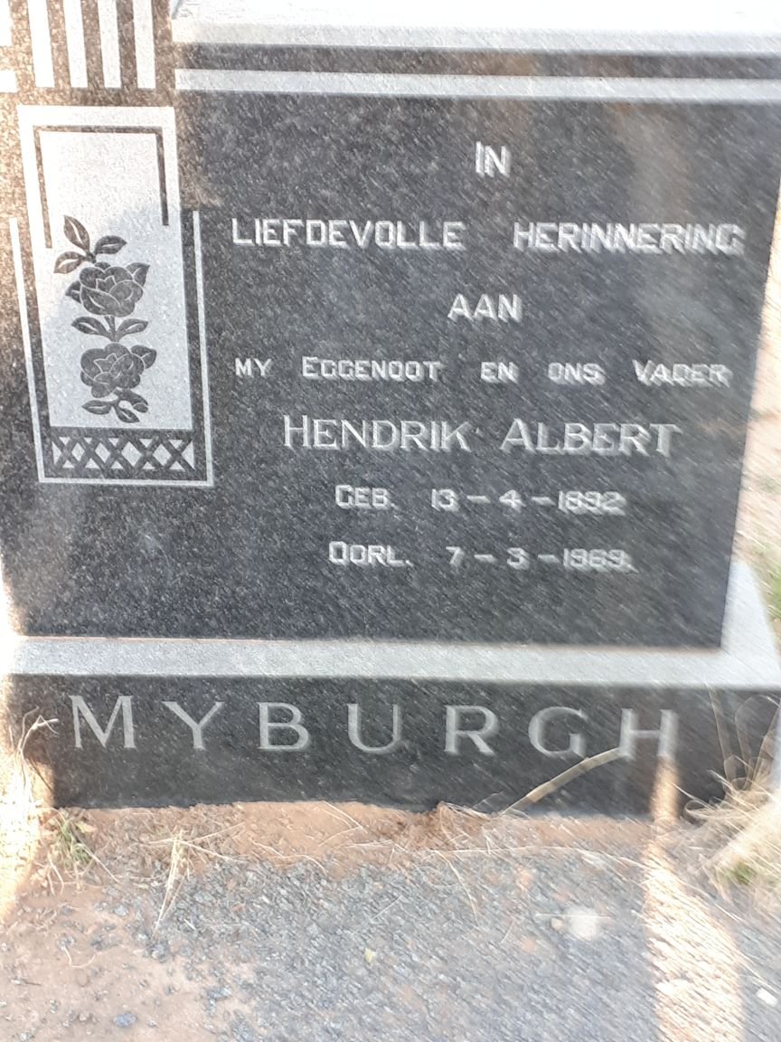 MYBURGH Hendrik Albert 1892-1969