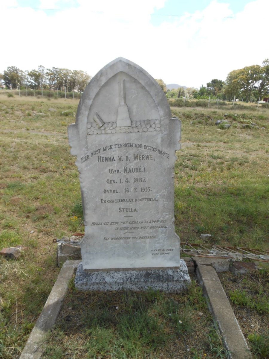 MERWE Henna, v.d. nee NAUDE 1887-1915 :: V.D. MERWE Stella