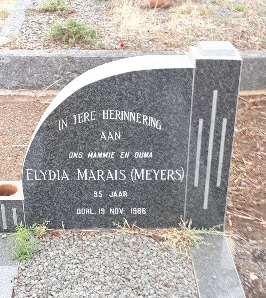 MARAIS Elydia nee MEYERS 1891 - 1986
