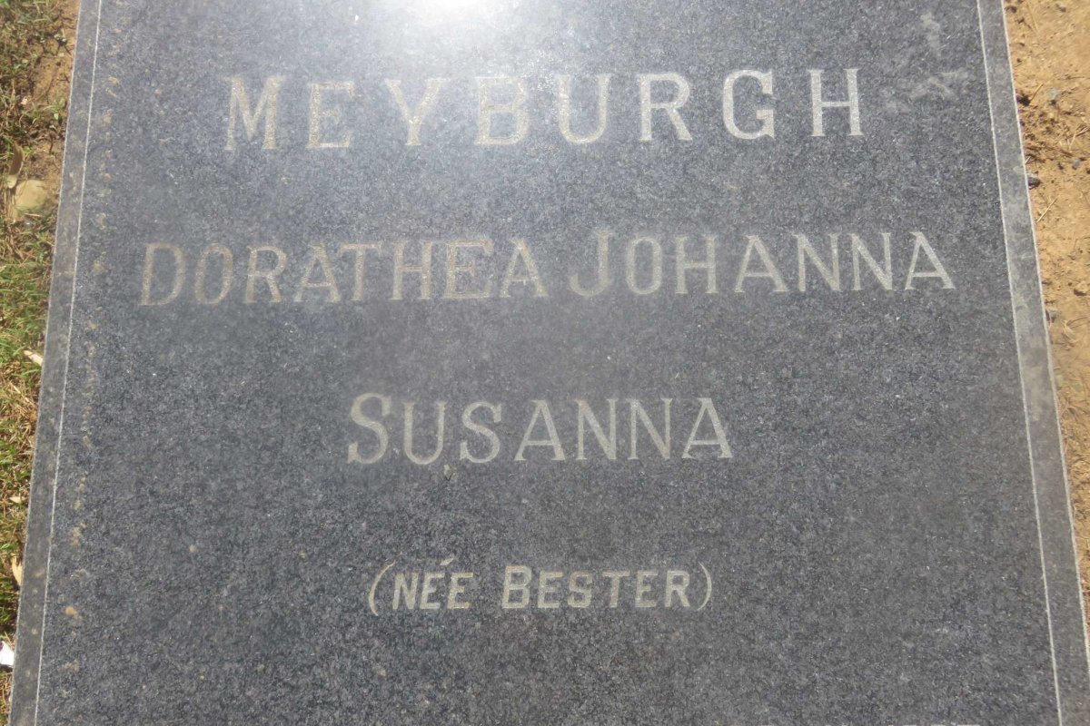 MEYBURGH Dorathea Johanna Susanna nee BESTER 1914-1995