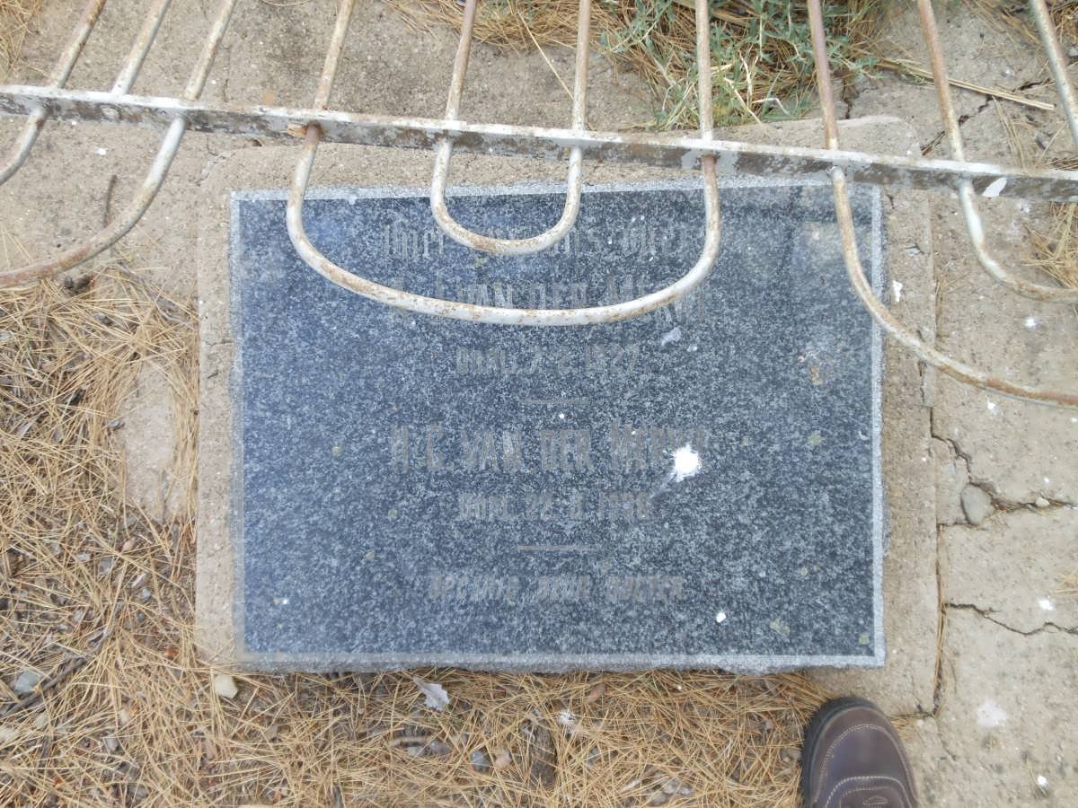 MERWE Jan, van der -1927 &amp; H.C. -1938