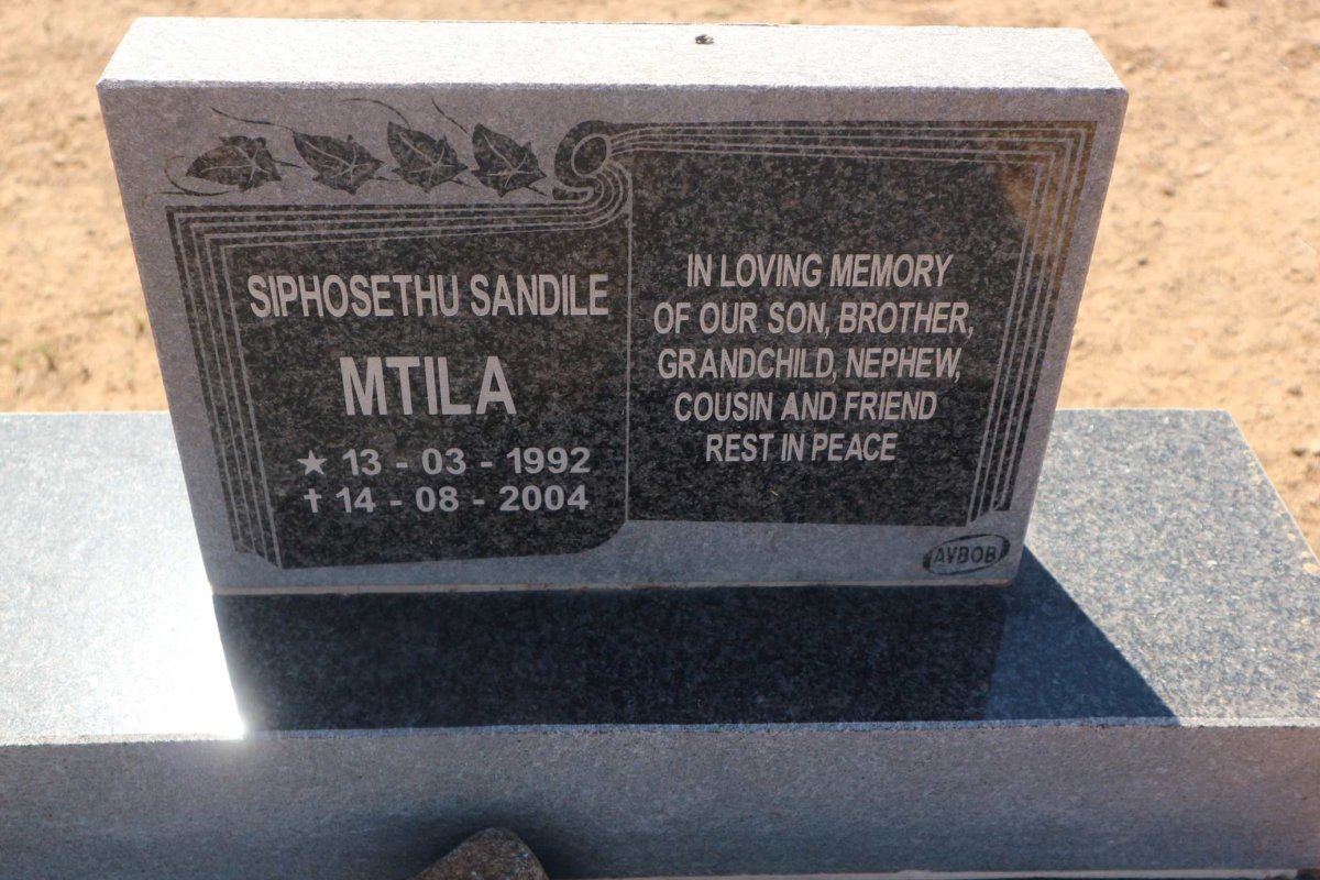 MTILA Siphosethu Sandile 1992-2004