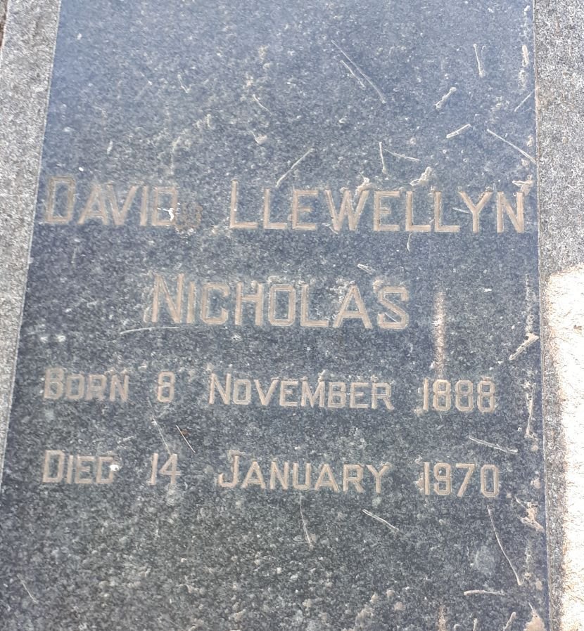 NICHOLAS David Llewellyn 1888-1970
